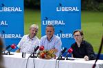 Ønskeliste. De tre folketingsmedlemmer i Liberal Alliance, Formand Anders Samuelsen, næstformand Simon Emil Ammitzbøllog Villum Christensen præsenterede i dag partiets ønsker frem mod finanslovsforhandlingerne. 