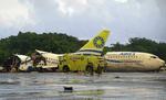 HAVARI. Aires 8250 efter styrtet i San Andres' lufthavn. 