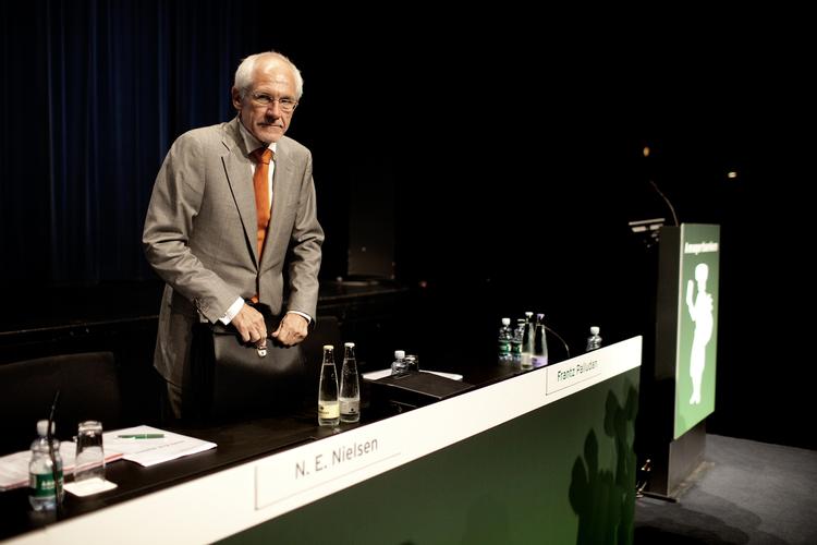 Skudlinjen. Bestyrelsesformand Niels Erik Nielsen havde ikke nye tilsagn med i tasken til dagens generalforsamling. 