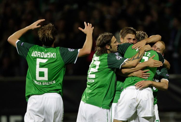 Pletskud. Clemens Fritz åbnede Werder Bremens målshow mod italienske Sampdoria. 