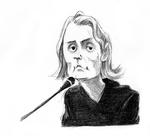 Vidne. Den tidligere pressemedarbejder i Forsvarsministeriet, Lea Juul Henriksen, vidnede i dag i Jægerbog-sagen. Tegning: Roald Als 