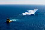If icebergs pose a danger, they are towed away. 