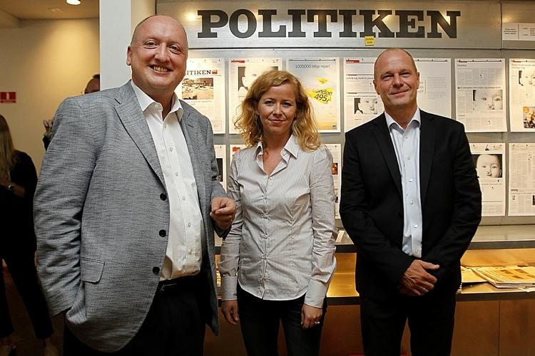 Chefredaktionen. Tøger Seidenfaden (tv.) har i dag fået selskab af Anne Mette Svane og Lars Grarup i Politikens chefredaktion. 