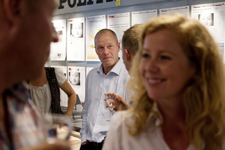 Optimister. Politikens to nye chefredaktører, Lars Grarup (i midten) og Anne Mette Svane (th). 