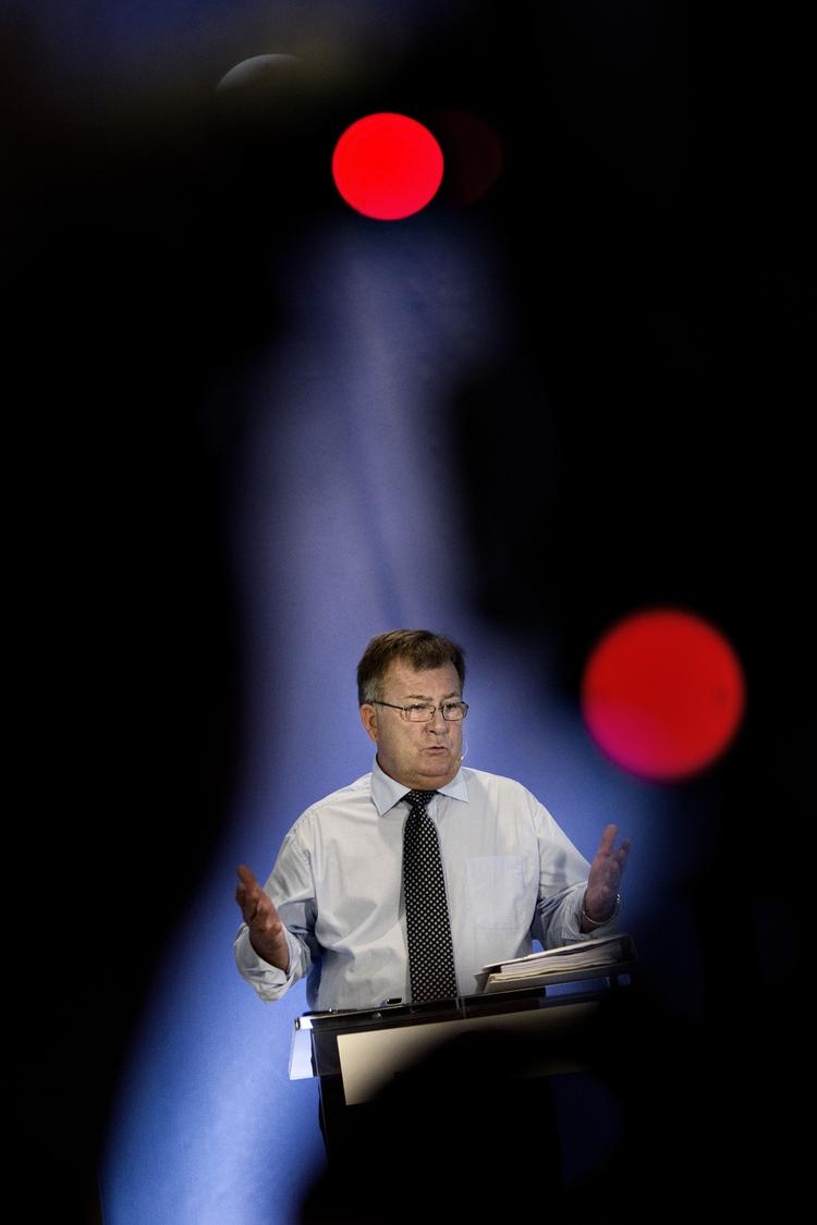 Spareplan. Finansminister Claus Hjort Frederiksen (V) præsenterede i dag regeringens finanslovsforslag. 