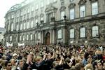 PROTEST. Elever og studerende har flere gange de sidste år været på gaden mod nedskæringer. Billedet er fra en demonstration mod for mange elever i klasserne i 2003. 