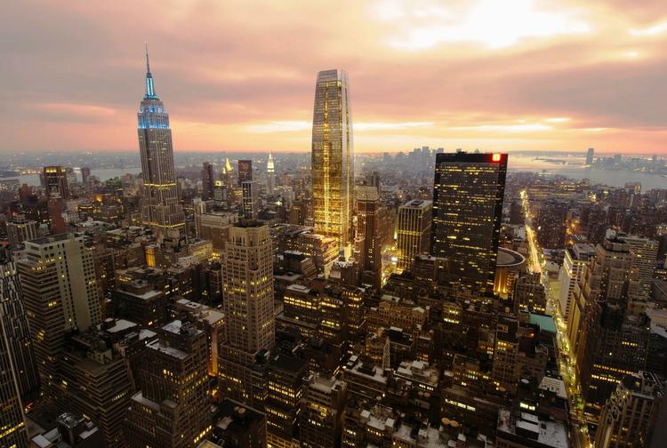 Naboer. Den nye skyskraber skal ligge to blokke fra Empire State Building. 