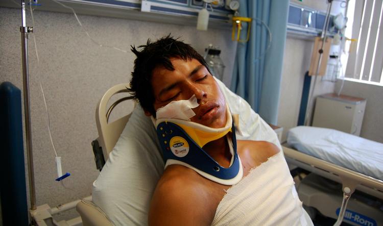 Heldig. Drømmen om USA bliver næppe til virkelighed for Luis Fredy Lala Pomavilla fra El Salvador. Men han slap som den eneste ud af 73 med livet i behold. 