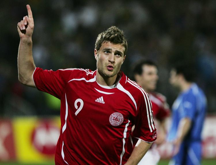 målscorer. Sit eneste landskampsmål scorede Morten Skoubo mod Israel i marts 2006. Arkivfoto. 
