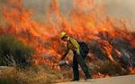 Skovbrand. Det sydlige Californien er netop nu hærget af mange skovbrande som denne ved byen Kernville. En anden brand ved Irvine skyldes en uheldig golfspiller. 