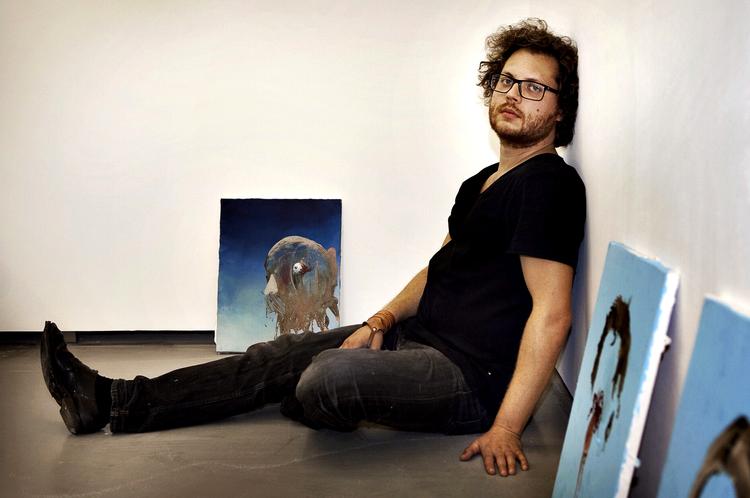 Andreas Golder havde allerede en gallerist, før han kom ind på Kunstakademiet. I dag er han i stald hos det prestigefyldte galleri White Cube i London, hvor også stjerner som Damien Hirst huserer. Foto: Astrid Dalum 