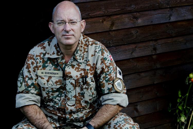 Hjemvendt. Seniorsergent Michael Svendsen, der netop er vendt hjem fra missionen, hvor han var tillidsmand. Han mener, at især stress og tungt udstyr er skyld i mange skader. 