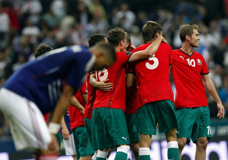 0-1. Efter 86 minutter scorede indskiftede Sergej Kislijak sejrsmålet for Hviderusland. 