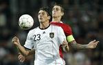 anfører. Daniel Agger bar anførerbindet i kampen mod Tyskland i Parken. Arkivfoto. 