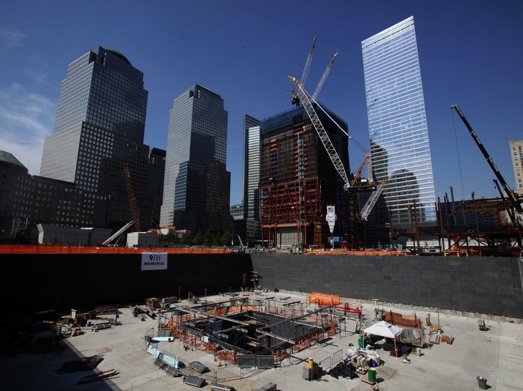 byggeplads. Byggeriet på Ground Zero i New York skrider frem. 