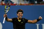 finalekurs. Rafael Nadal lever op til sin topplacering på verdensranglisten. Her jubler spanieren efter sejren i kvartfinalen ved US Open mod landsmanden Fernando Verdasco. 
