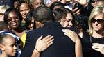 Omsorg. Præsident Obama prøvede at trøste de pårørende til ofrene for angrebet 11. september. 