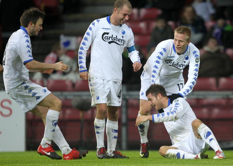 europamøde. Tre styk comeback og en debut: Stående fra venstre kan William Kvist, Hjalte Nørregaard og Oscar Wendt få gensyn med Champions League i morgen, mens den siddende Martin Vingaard kan få debut i mesterholdenes gruppespil. Arkivfoto. 
