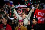fan. Russiske tilhængere var for et lille år siden vidner til en stor sensation på Camp Nou, hvor FC Barcelona blev besejret. Arkivfoto. 