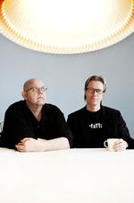 forfatterduo. Börge Hellström og Anders Roslund. Arkivfoto: Kåre Viemose. 