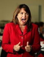 Triumf. Christine O'Donnell er kåret som republikanernes senatskandidat i Delaware. 