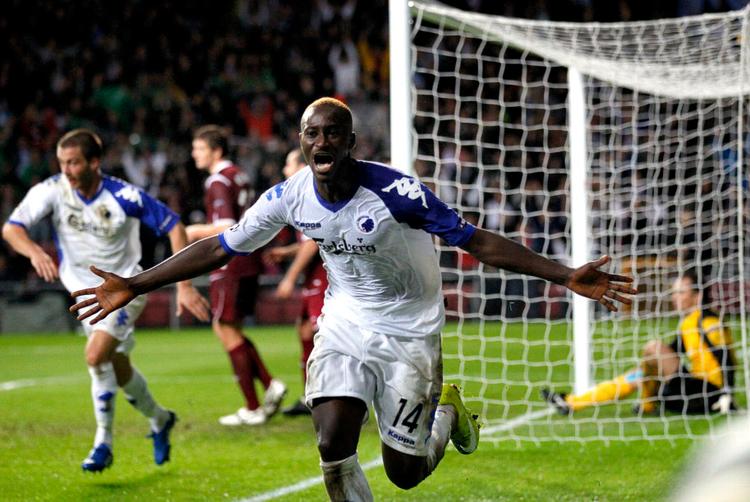 måltyv. Dame N'Doye fik ikke fat i meget i de første 86 minutter af kampen mod Rubin Kazan. Men så scorede angriberen det afgørende mål. Arkivfoto: Jens Dresling 