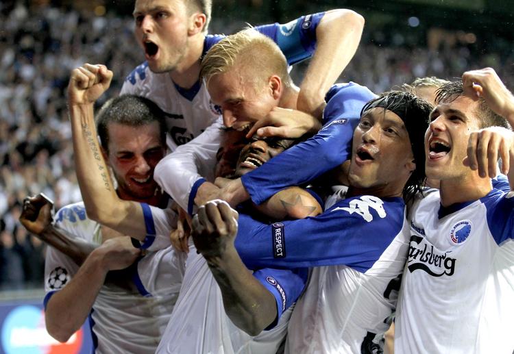 Jubel. FC Københavns Champions League-eventyr bliver i fremtiden næppe noget ekstraordinært for dansk fodbold. Danmark er snublende tæt på en direkte plads i gruppespillet fra 2012. Arkivfoto. 
