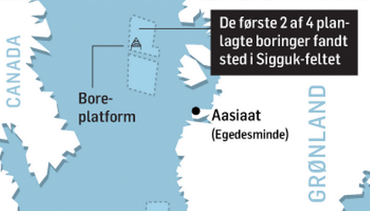 Cairn Energy has found oil in Greenland. The first two of four planned wells took place in the Sigguk field. 