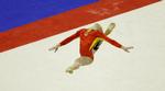 yndefuldt. Sui Lu på gulvet under VM i gymnastik i London sidste år. Arkivfoto. 