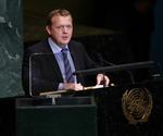 Tale. »Lighed og lige rettigheder for kvinder er en vital motor for økonomisk og social udvikling«, sagde Lars Løkke Rasmussen. 