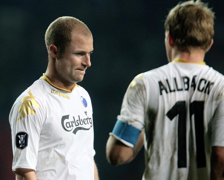 anfører. Hjalte Nørregaard (tv) har ikke haft den bedste sæson for FCK og ser ikke ud til at blive brugt meget i startopstillingen. Nu leder midtbaneslideren efter ny klub. Arkivfoto. 