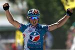 lukning? Pierrick Fedrigo fra det truede Bbox Bouygues-hold vinder 6. etape af Dauphine Libere i juni sidste år. Arkivfoto. 