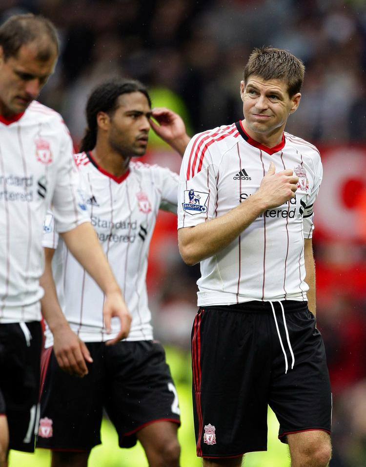 kaptajn. Steven Gerrard lover en stor arbejdsindsats af Liverpool-holdet i fremtiden. Arkivfoto. 