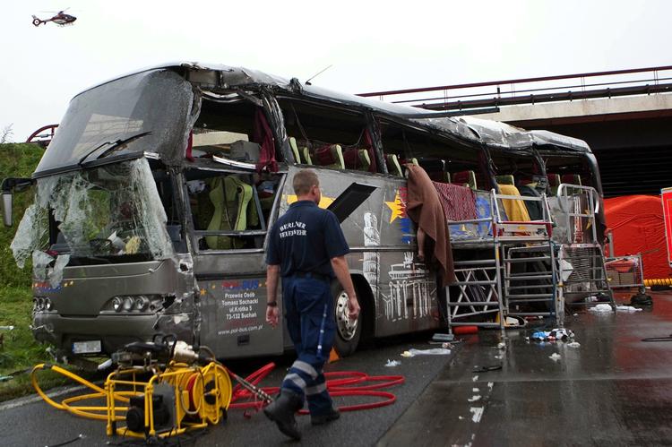Ulykke. En polsk bus er forulykket i Brandenburg ved Berlin. 