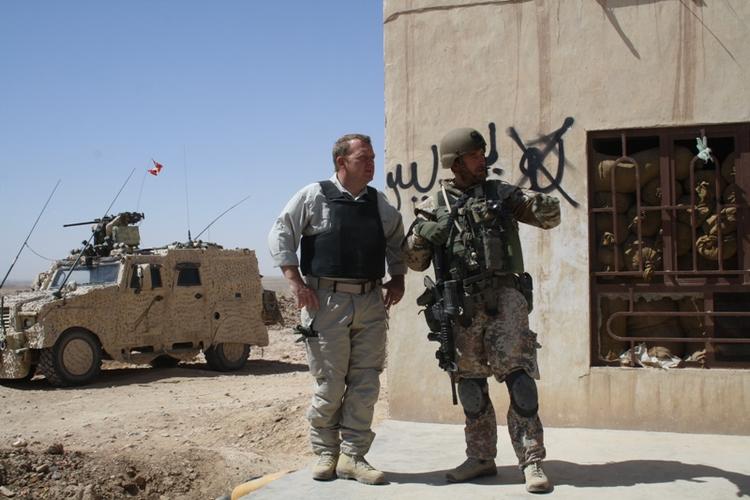 Besøg. Lars Løkke Rasmussen har besøgt de danske soldater i Afghanistan flere gange. Sidste gang var sidste weekend. 