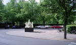 Stefansgadelaug arbejder på at samle penge ind til en stor bronzeskulptur til Nørrebro. Den skal afspejle områdets mangfoldighed. Denne billedmanipulation illustrerer skulpturens placering i gadebilledet. 