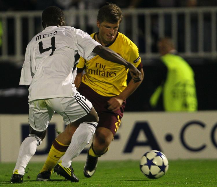 Mål. Andrej Arsjavin scorede for Arsenal, men brændte også et straffespark. Det gjorde Partizan også i slutminutterne, men da førte Arsenal allerede 3-1. 