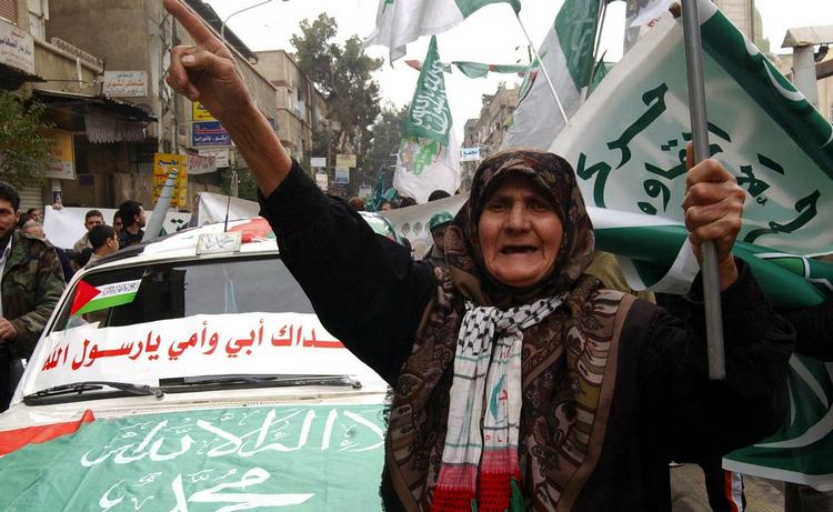 En vred kvinde i Syrien 3. februar. 