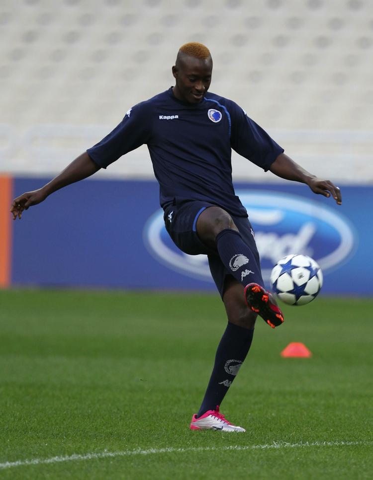 angriber. Dame N'Doye skal sørge for FCK's mål i Athen. 