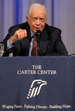 Aktiv. Jimmy Carter fotograferet i september, kort tid efter han havde foretaget en diplomatisk rejse til Nordkorea. 