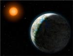 Nyjord. 3D-simulering af Gliese 581g, der kredser om sin sol i en afstand, der burde gøre planeten beboelig. 