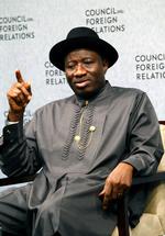 Nigerias præsident Goodluck Jonathan fordømmer gidseldramaet 