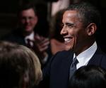 Musikglad. Barack Obama får inspiration til sin musiksamling fra sin assistent og fra sine døtre. Arkivfoto 
