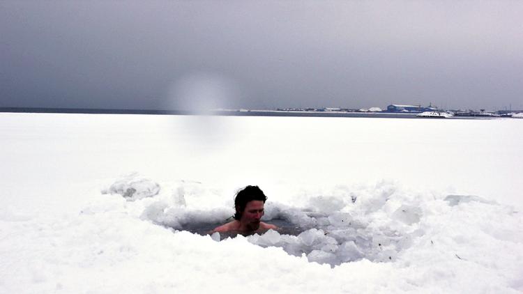Klaus Jarnvig  indledte karrieren som viking i vinter, da der virkelig var tale om vinterbadning. Foto: Frith Brennan 