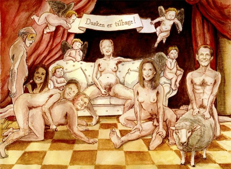 Censur? Direktøren for Den Gamle By, Thomas Bloch Ravn, vil hverken have  plakaten (her som udsnit) eller kunstnergruppen Surrend indenfor. Fordi han ikke  længere har tillid til kunstnerne, som på deres side  kalder aflysningen for censur. 