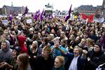 PROTEST. Ifølge de unge var der 25.000 til demonstration i København. Politiet mente dog, at kun 4.000 var på Christiansborg Slotsplads. 