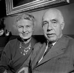 Atomfysikeren Niels Bohr sammen med konen Margrethe. Arkivfoto. 