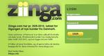 Denne besked toner frem på Ziinga.com's hjemmeside. 