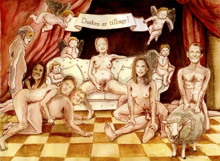 Pornografisk. Er det modigt at tegne dronningen i gang med at tilfredsstille sig selv? 