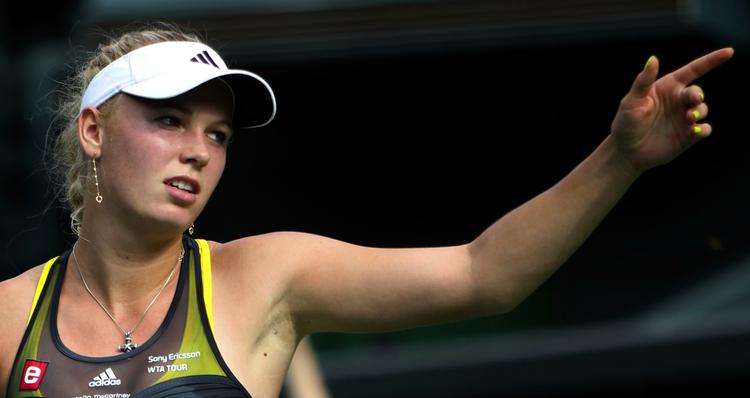 Etter. Caroline Wozniacki kan blive nummer et i verden, hvis hun vinder over tjekken Petra Kvitova. 